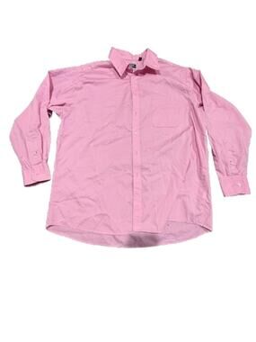 IZOD Men's Pink All-Over Stretch Regular Fit Dress Shirt Size XL